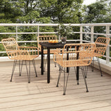 vidaXL 3-delige Tuinset poly rattan