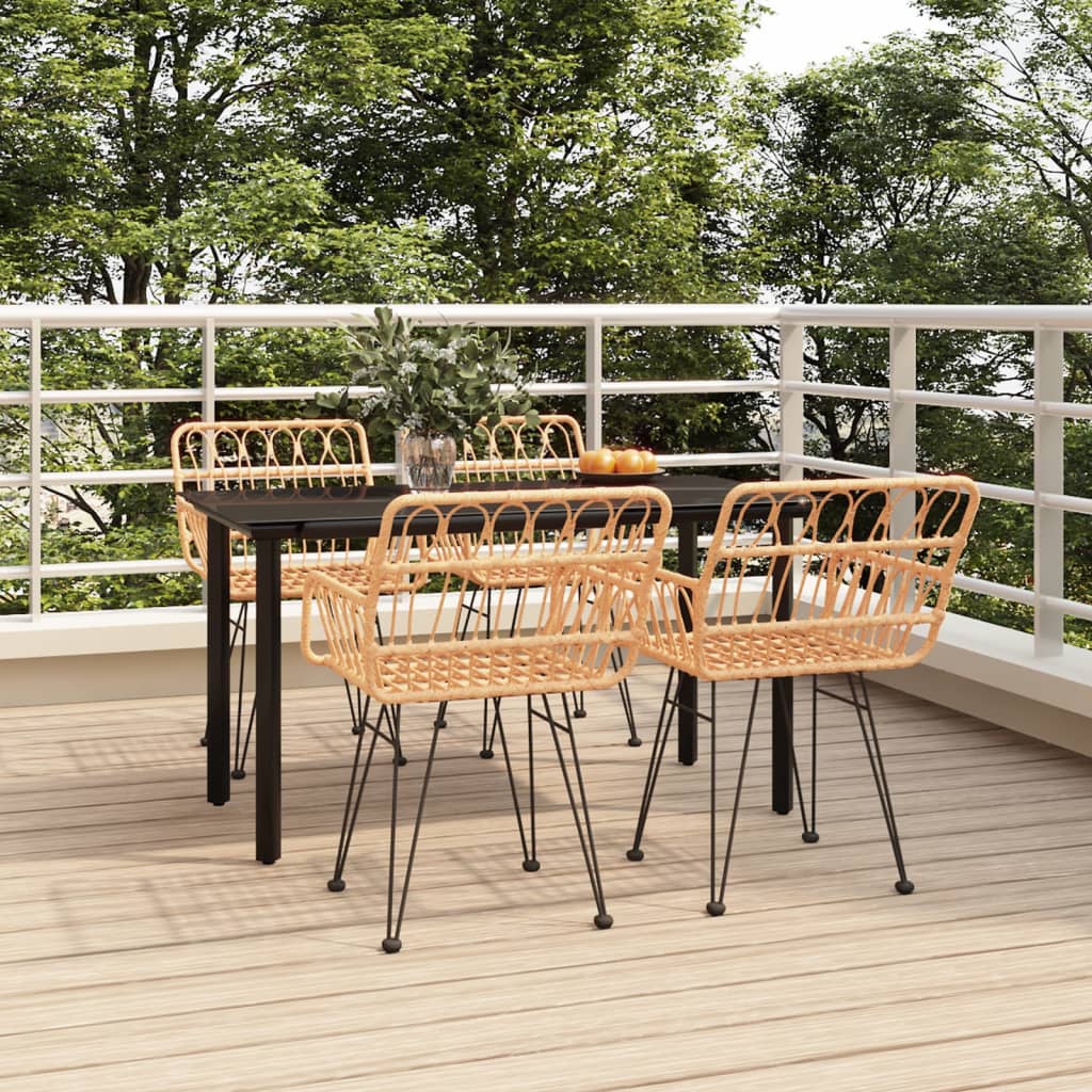 vidaXL 3-delige Tuinset poly rattan