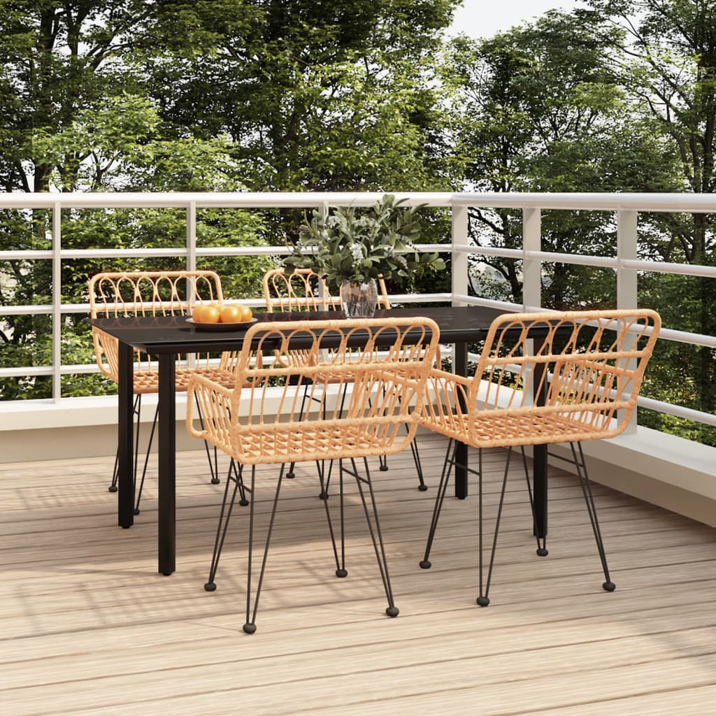vidaXL 3-delige Tuinset poly rattan