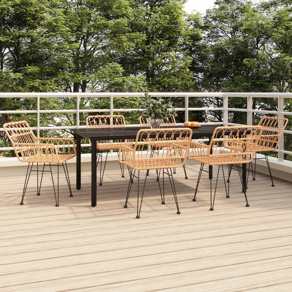 vidaXL 3-delige Tuinset poly rattan