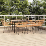 vidaXL 3-delige Tuinset poly rattan