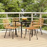 vidaXL 3-delige Tuinset poly rattan