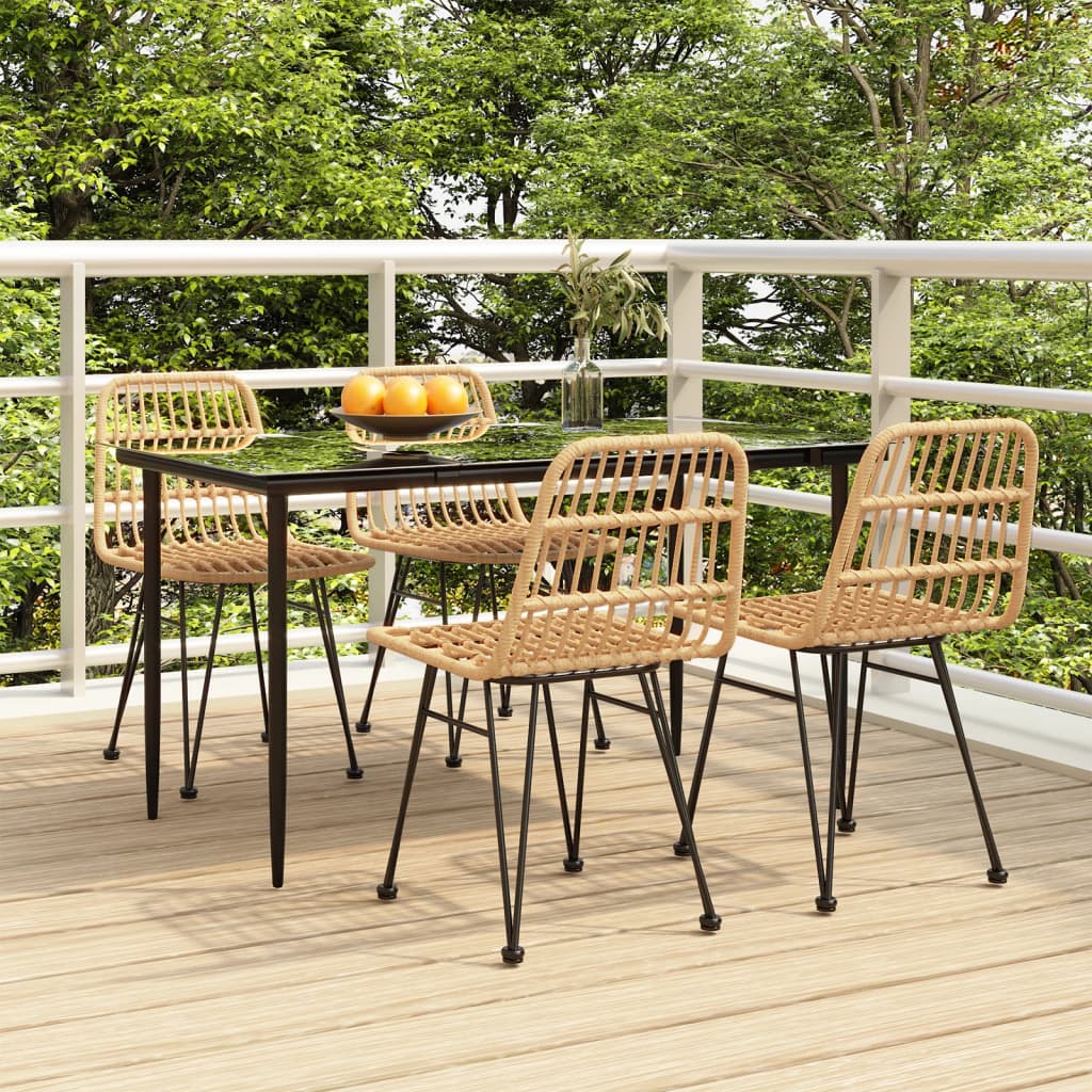 vidaXL 3-delige Tuinset poly rattan