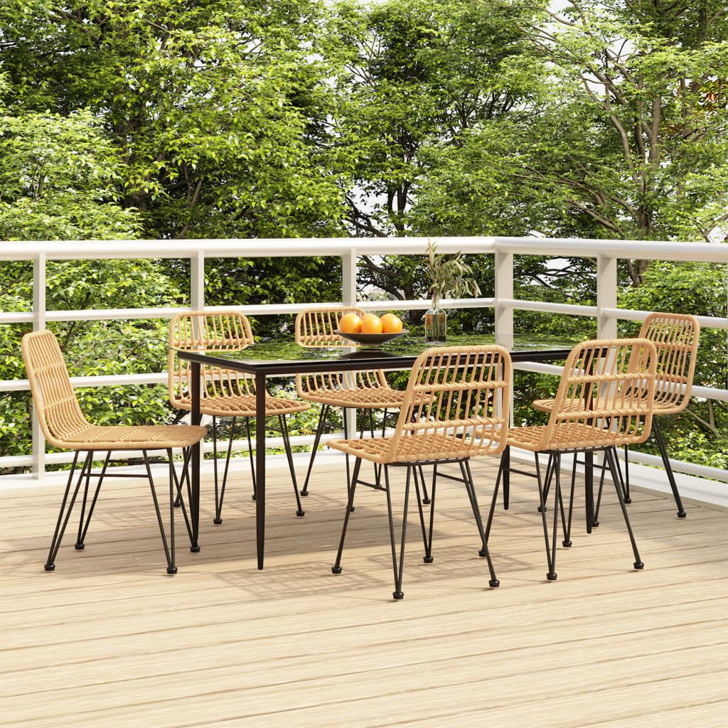 vidaXL 3-delige Tuinset poly rattan