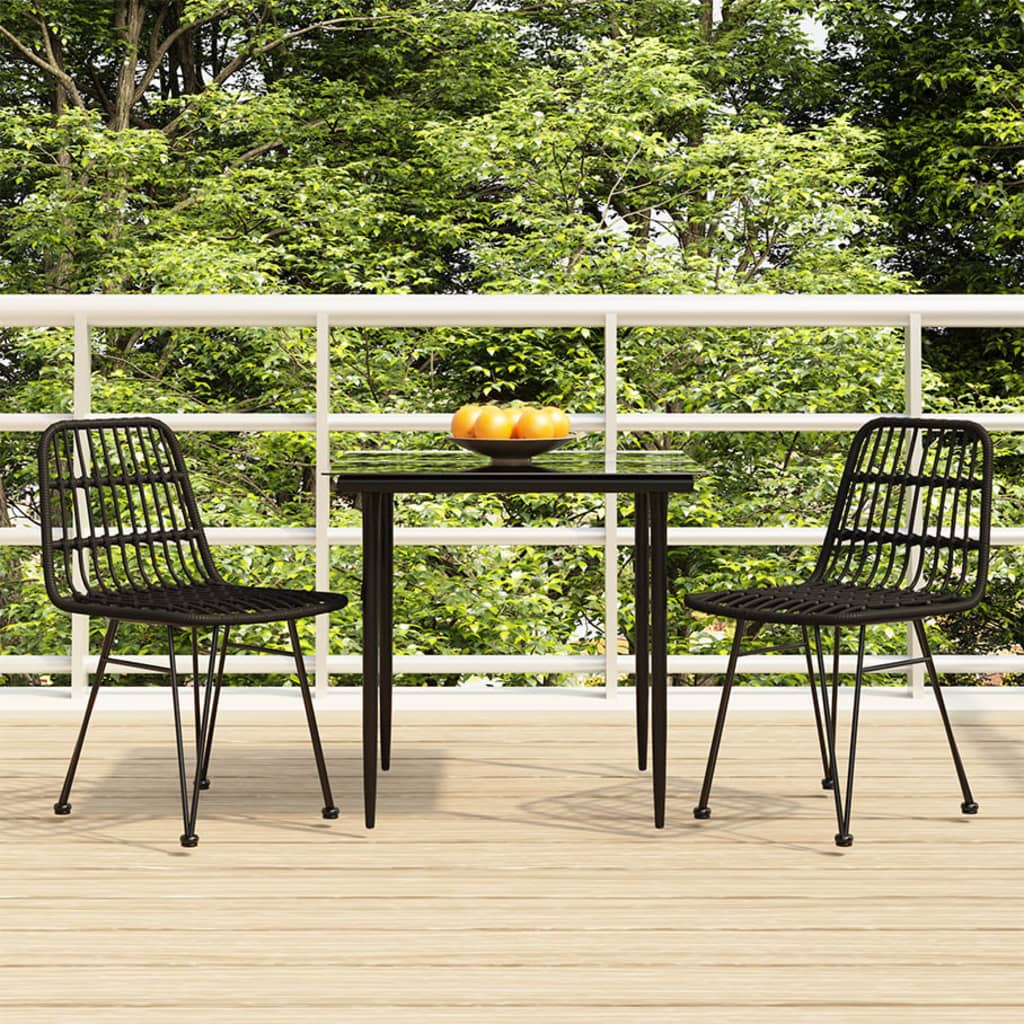 vidaXL 3-delige Tuinset poly rattan