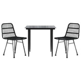 vidaXL 3-delige Tuinset poly rattan