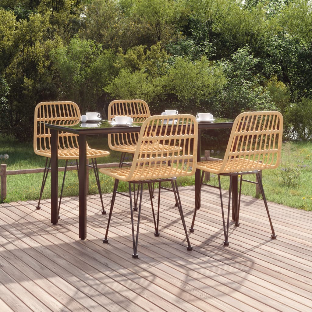 vidaXL 3-delige Tuinset poly rattan