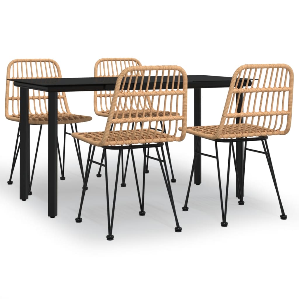 vidaXL 3-delige Tuinset poly rattan