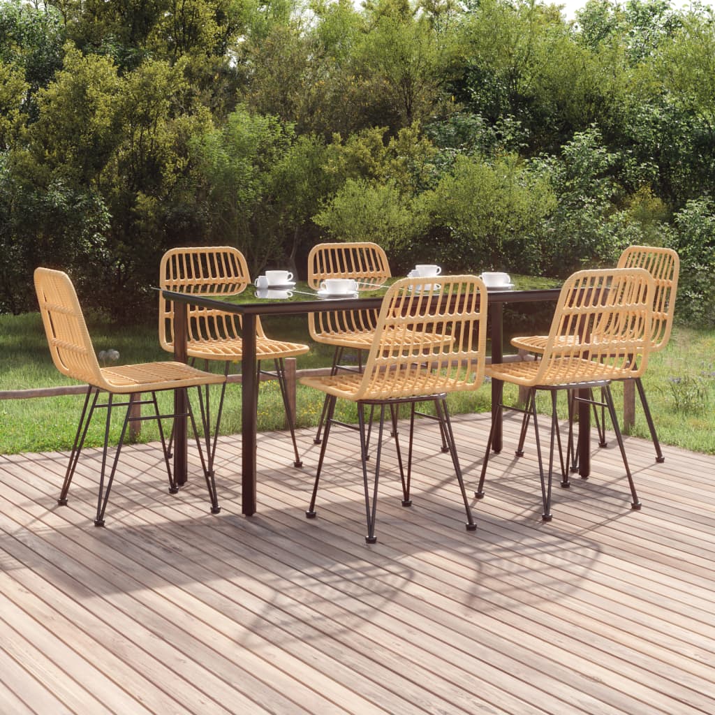 vidaXL 3-delige Tuinset poly rattan