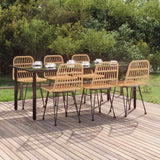 vidaXL 3-delige Tuinset poly rattan