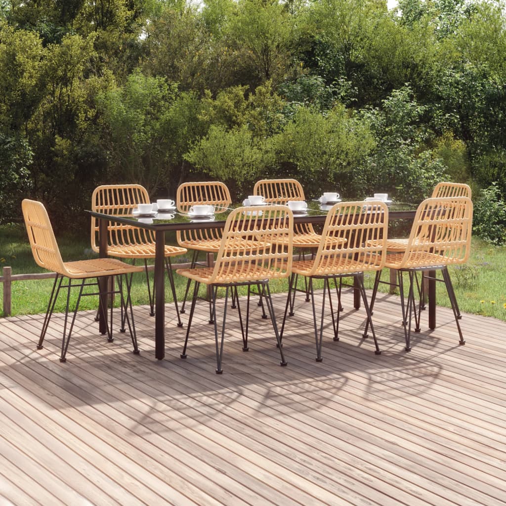 vidaXL 3-delige Tuinset poly rattan
