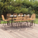 vidaXL 3-delige Tuinset poly rattan