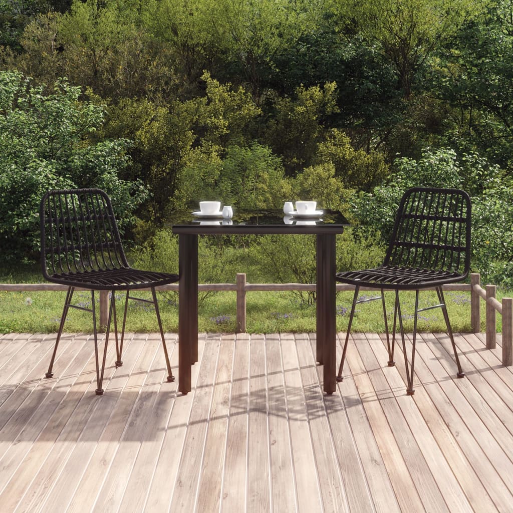 vidaXL 3-delige Tuinset poly rattan