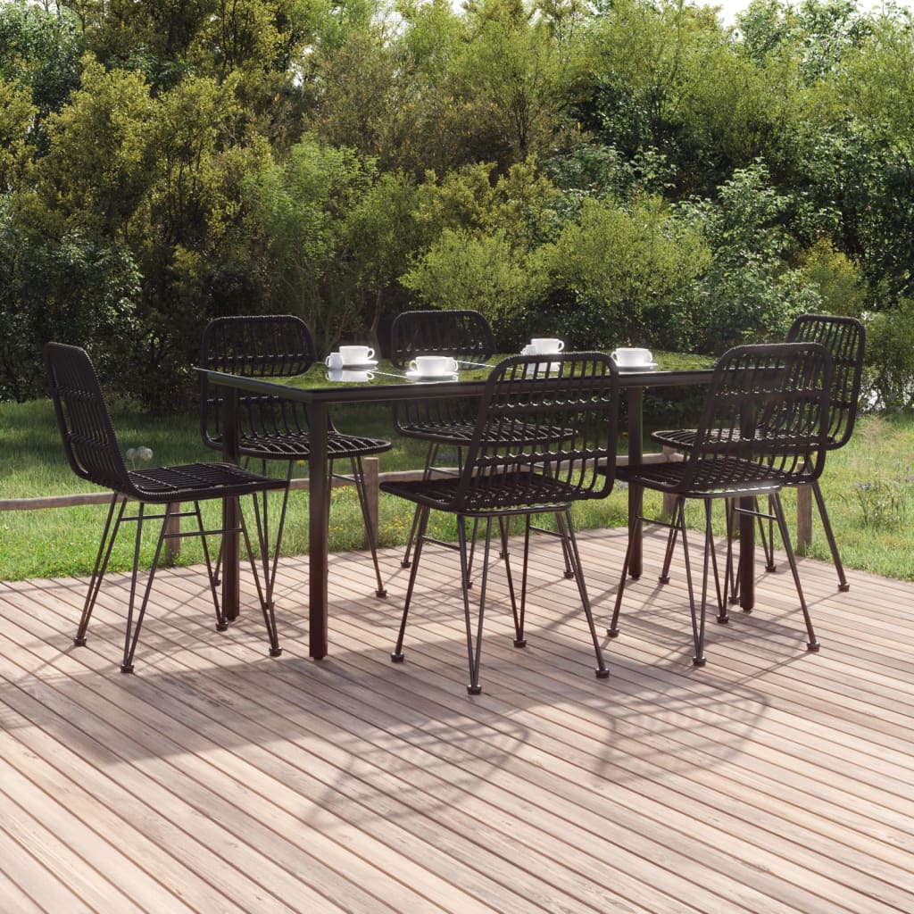 vidaXL 3-delige Tuinset poly rattan