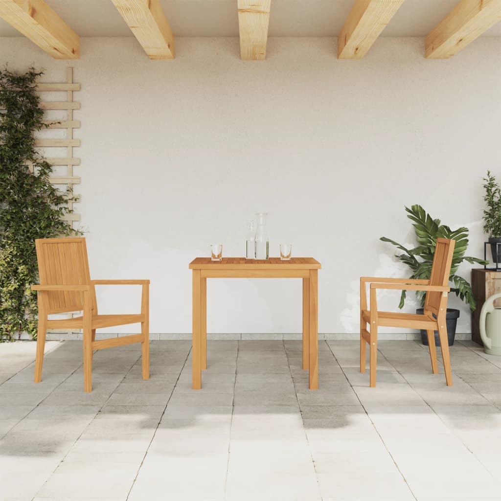 vidaXL 3-delige Tuinset massief teakhout