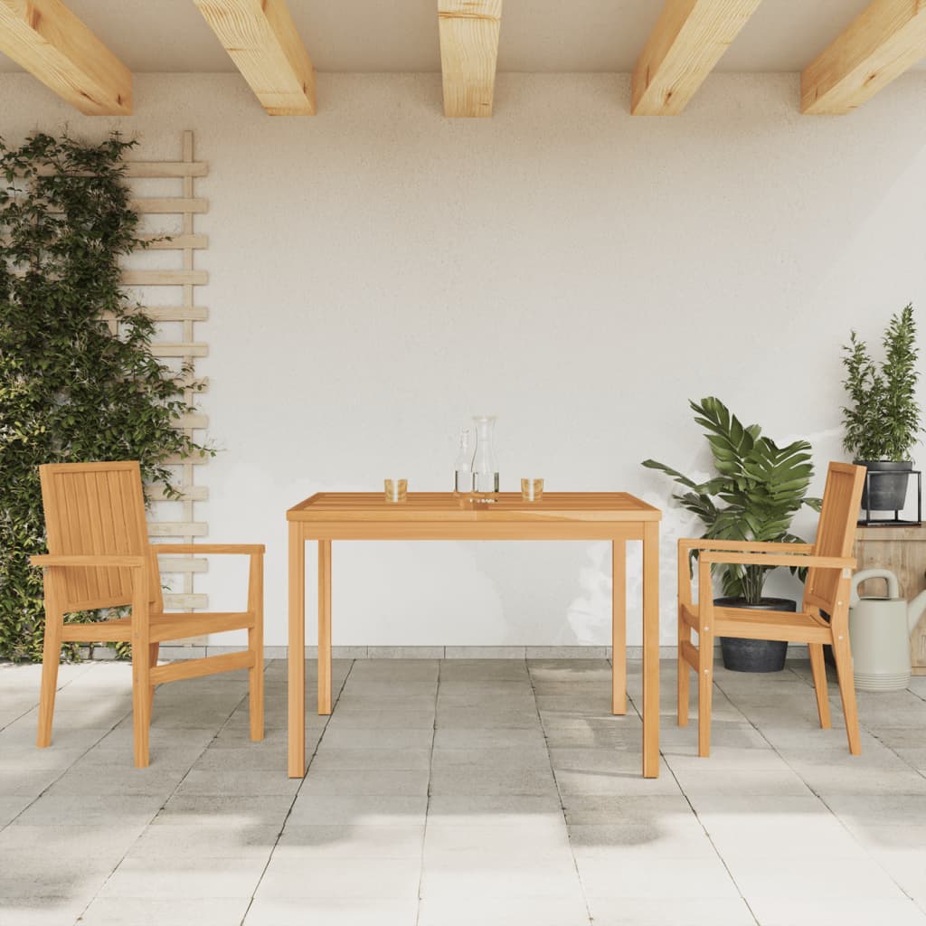 vidaXL 3-delige Tuinset massief teakhout