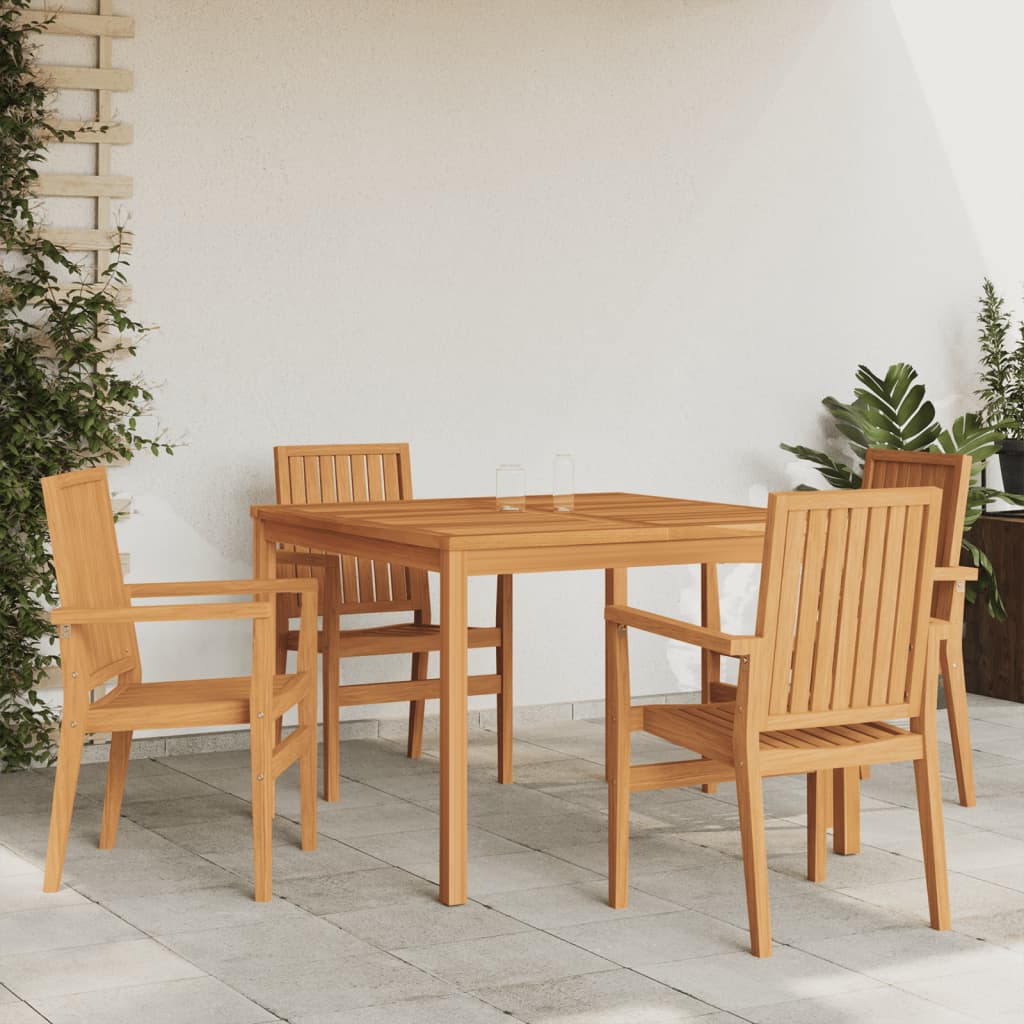 vidaXL 3-delige Tuinset massief teakhout