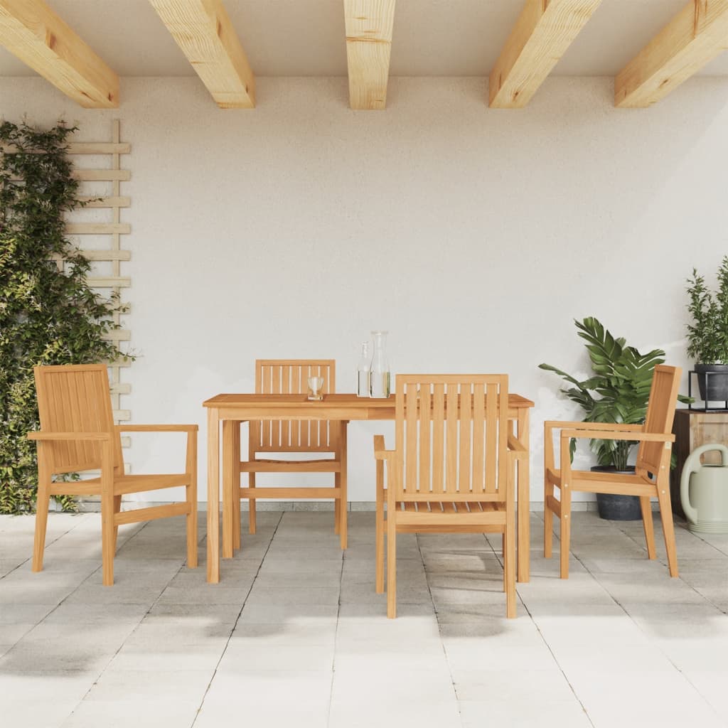 vidaXL 3-delige Tuinset massief teakhout