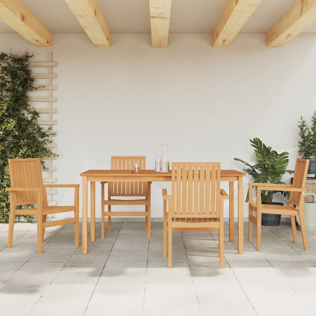 vidaXL 3-delige Tuinset massief teakhout