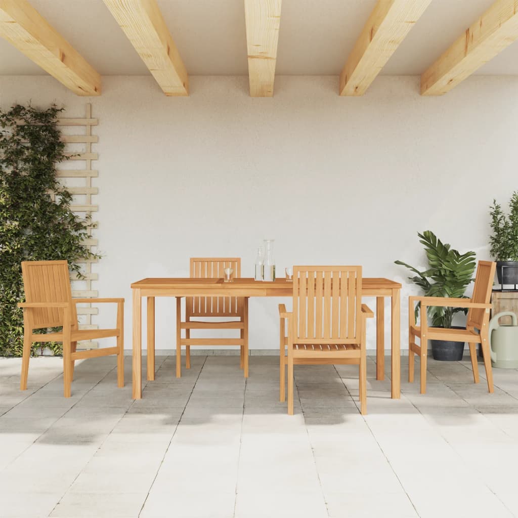 vidaXL 3-delige Tuinset massief teakhout
