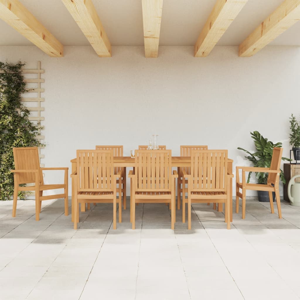 vidaXL 3-delige Tuinset massief teakhout