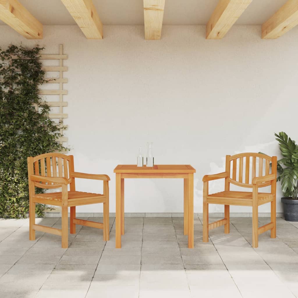 vidaXL 3-delige Tuinset massief teakhout