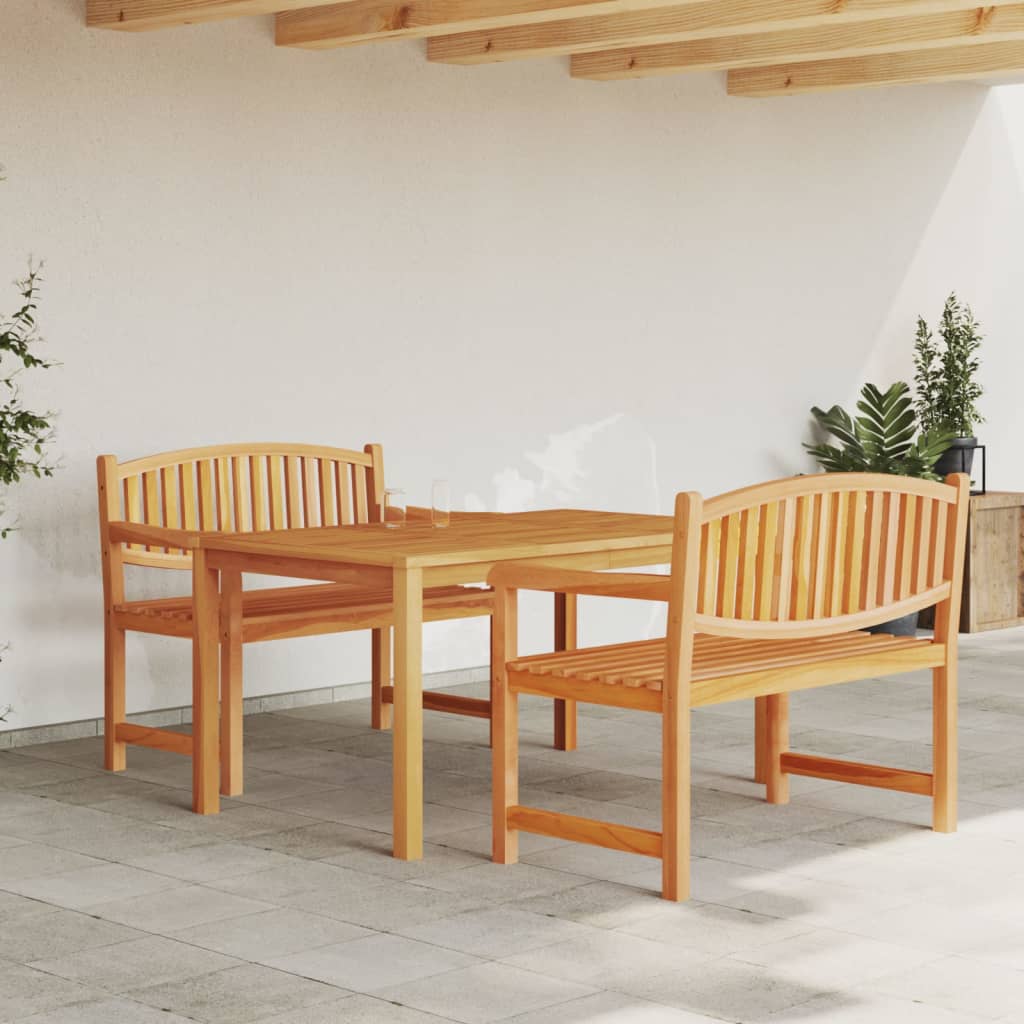 vidaXL 5-delige Tuinset massief teakhout