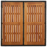 vidaXL 3-delige Tuinset met kussens poly rattan zwart