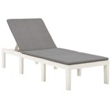 vidaXL Ligbed kunststof wit