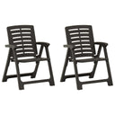 vidaXL Tuinstoelen 2 st kunststof wit