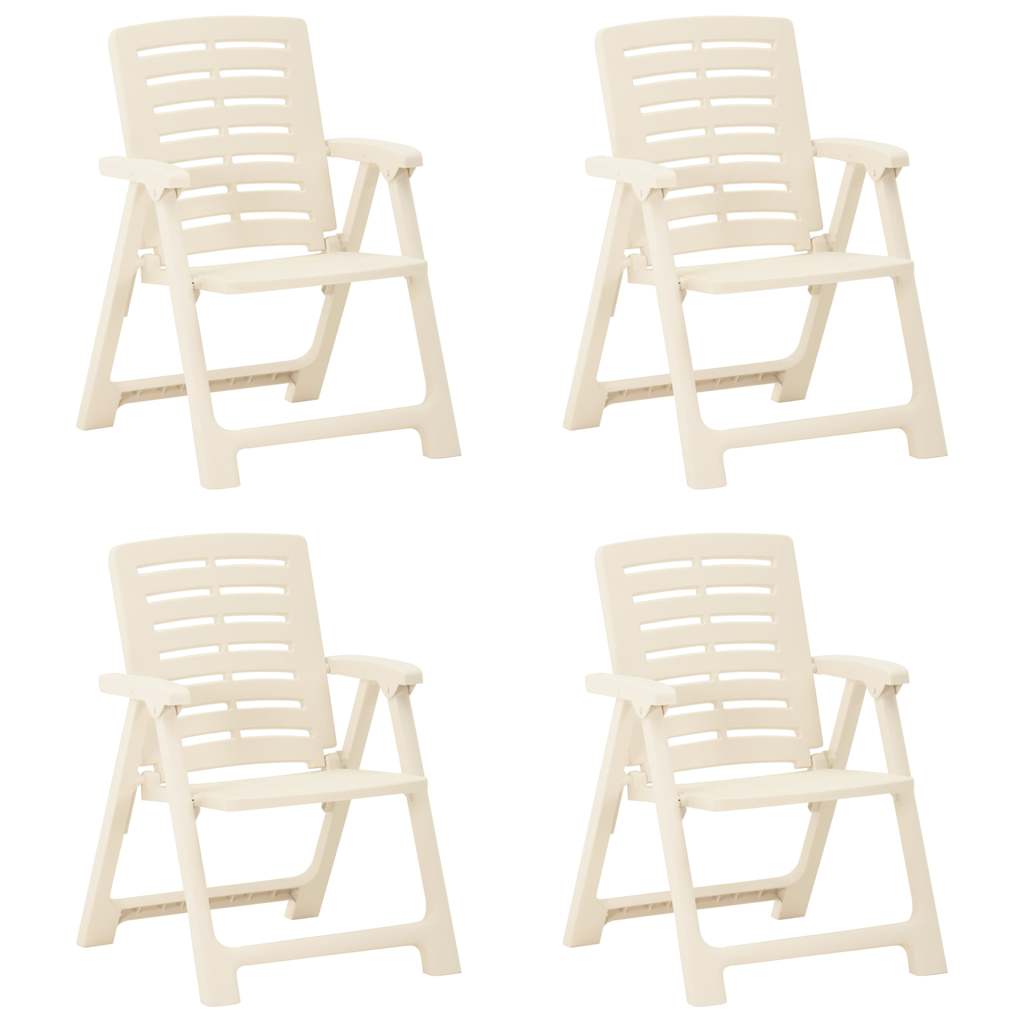 vidaXL Tuinstoelen 2 st kunststof wit