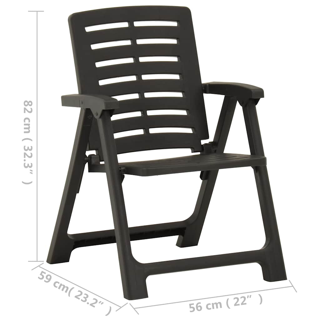 vidaXL Tuinstoelen 2 st kunststof wit