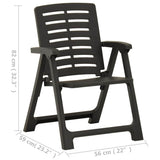 vidaXL Tuinstoelen 2 st kunststof wit