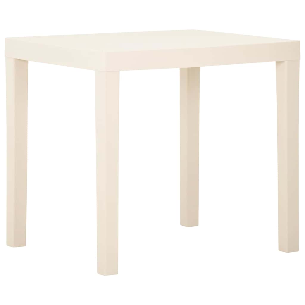 vidaXL Tuintafel 79x65x72 cm kunststof wit