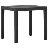 vidaXL Tuintafel 79x65x72 cm kunststof wit