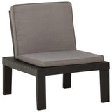 vidaXL Lounge Chairs 2 pcs with cushions plastic white
