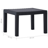 vidaXL 3-delige Loungeset met kussens kunststof wit