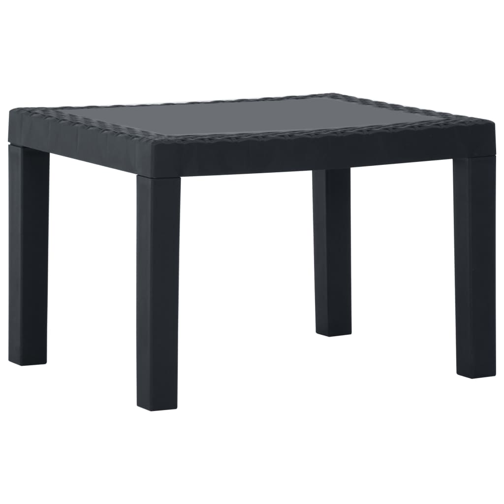 vidaXL 3-delige Loungeset met kussens kunststof wit