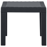 vidaXL 3-delige Loungeset met kussens kunststof wit
