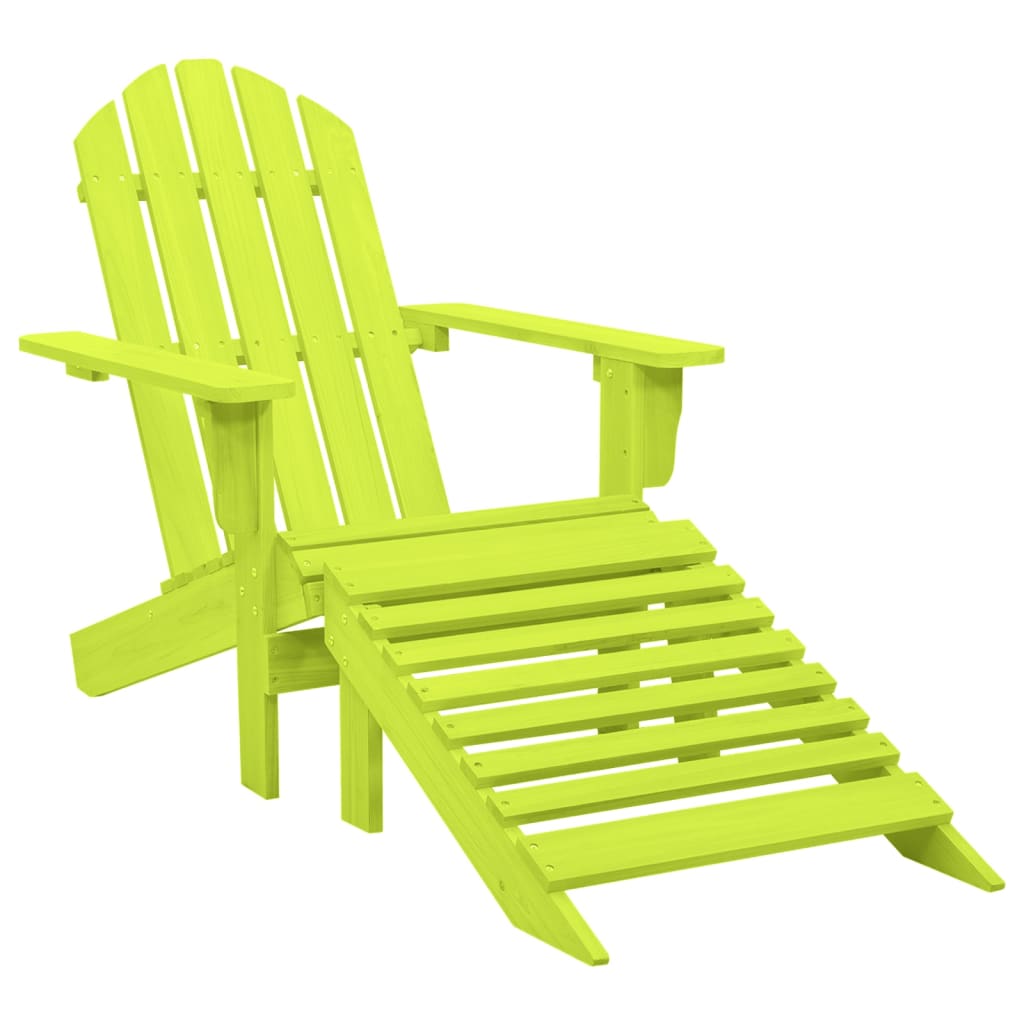 vidaXL Tuinstoel Adirondack met voetenbank massief vurenhout