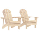 vidaXL Adirondack Garden Chairs with Table Solid Firwood White