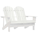 vidaXL Tuinstoel 2-zits Adirondack massief vurenhout wit