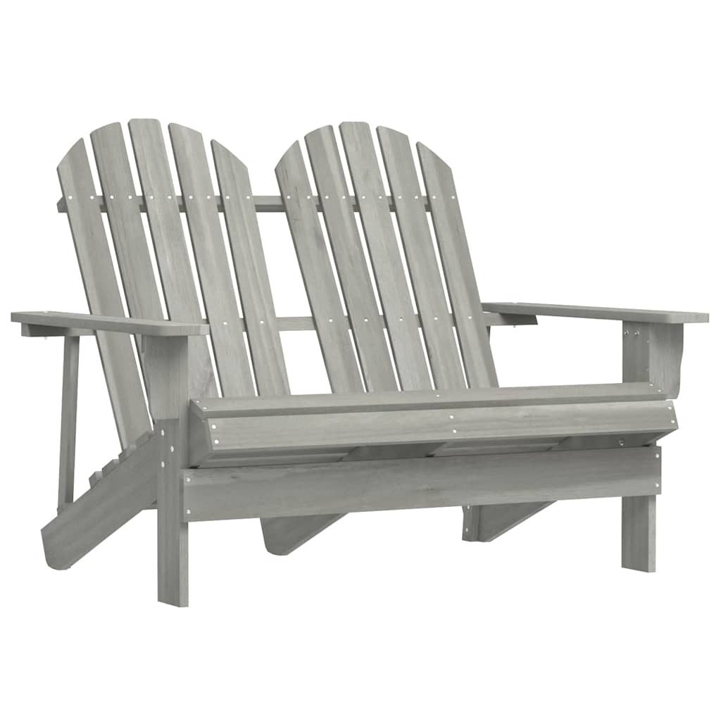vidaXL Tuinstoel 2-zits Adirondack massief vurenhout wit
