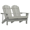 vidaXL Adirondack Garden Chair 2-Seater Solid Spruce Wood White