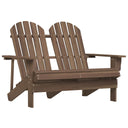 vidaXL Adirondack Garden Chair 2-Seater Solid Spruce Wood White