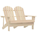 vidaXL Adirondack Garden Chair 2-Seater Solid Spruce Wood White