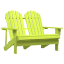vidaXL Adirondack Garden Chair 2-Seater Solid Spruce Wood White