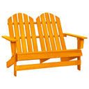 vidaXL Adirondack Garden Chair 2-Seater Solid Spruce Wood White