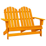 vidaXL Tuinstoel 2-zits Adirondack massief vurenhout wit