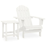 vidaXL Meuble de jardin Adirondack avec table massive vurenhout blanc